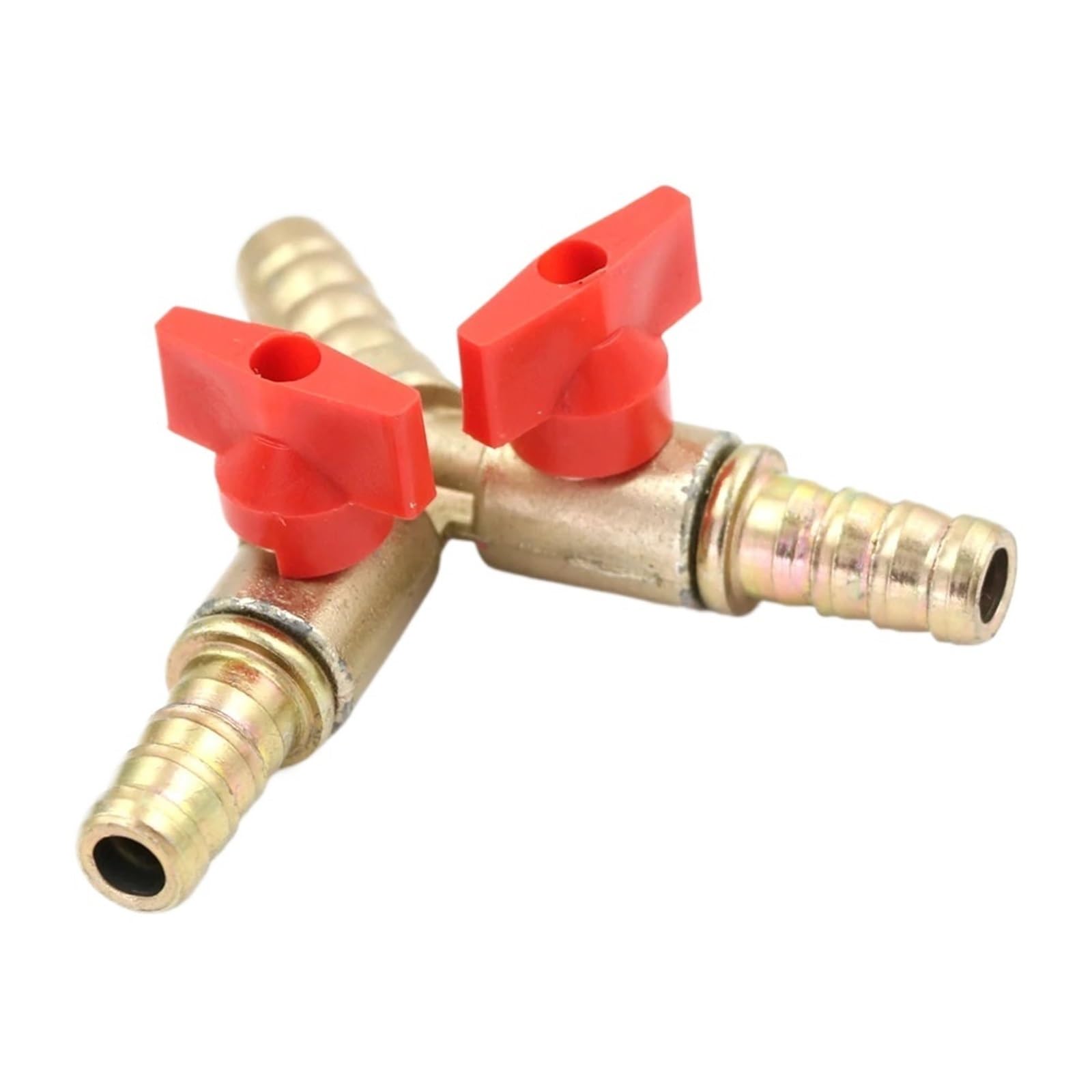 Raccord cannelé en Y laiton 10mm anti fuite avec vanne d'arrêt
