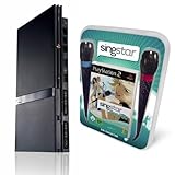 Schwarz PlayStation 2 - PS2 Konsole, black + SingStar Pop Hits (inkl. Mikrofone)