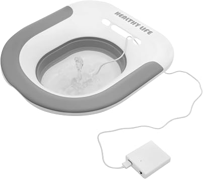 Electric Sitz Bath for Toilet Sitz Bath Hemorrhoids Postpartum Foldable Sitz Bath Yoni Steam Bath Seat Portable Hip Bath Bowl Wide Ergonomic Cushion for Hemorrhoid Postpartum Recovery