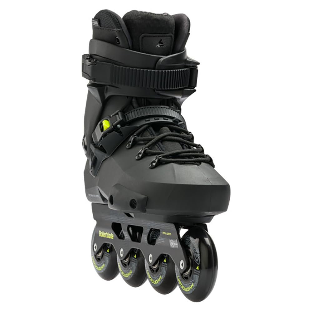 Rollerblade Twister XT Men's Adult Fitness Inline Skate, Black/Lime, Urban Performance Inline Skates