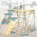 Wooden Indoor Jungle Gym, Indoor Playground Climbing Toys for Toddlers, Toddler Climbing Toys Indoor, Stall Bars for Exercise for All Family All Ages Training Stretching