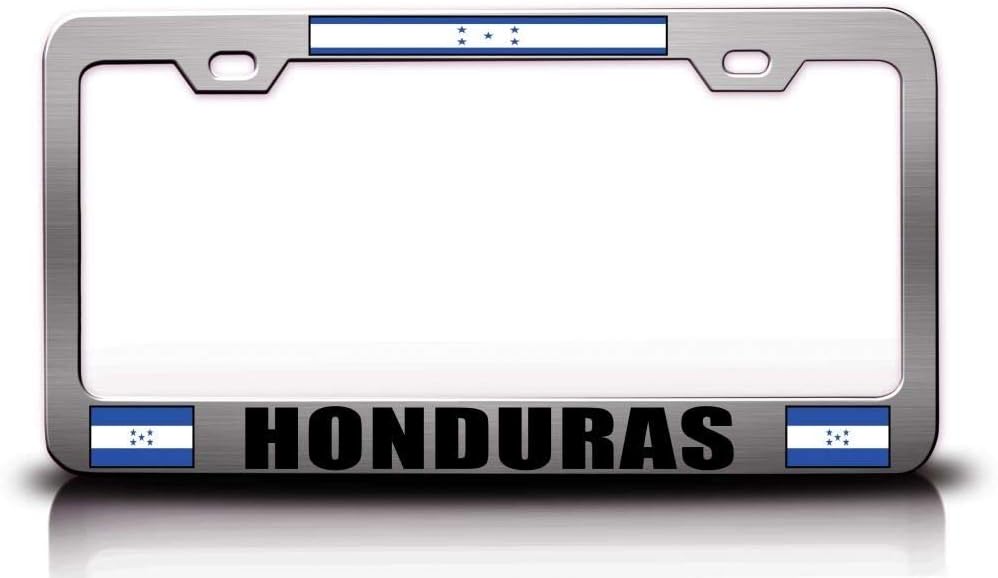 Honduras Flag Metal Car SUV Truck License Plate Frame Ch e64