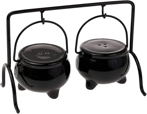 Boston International Juego de cocteleros de cerámica aptos para lavavajillas y microondas, decoración de fiesta de Halloween, juego de sal y disponible en Yaxa Peru