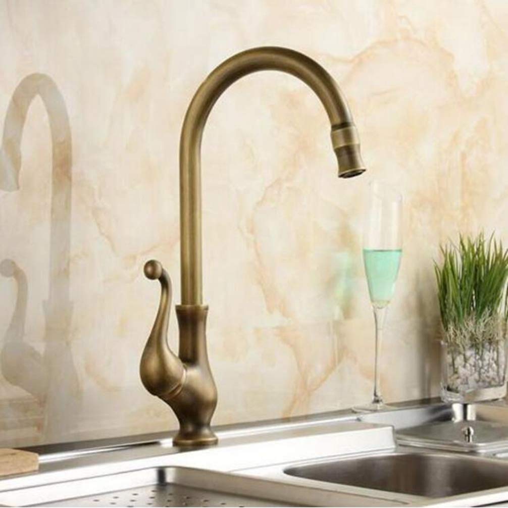 ZYCHSJXA Antique Kitchen Faucet Sink Torneira Cozinha Lavabo Bronze Brass Water Tap Mixer Faucet,Antique 3