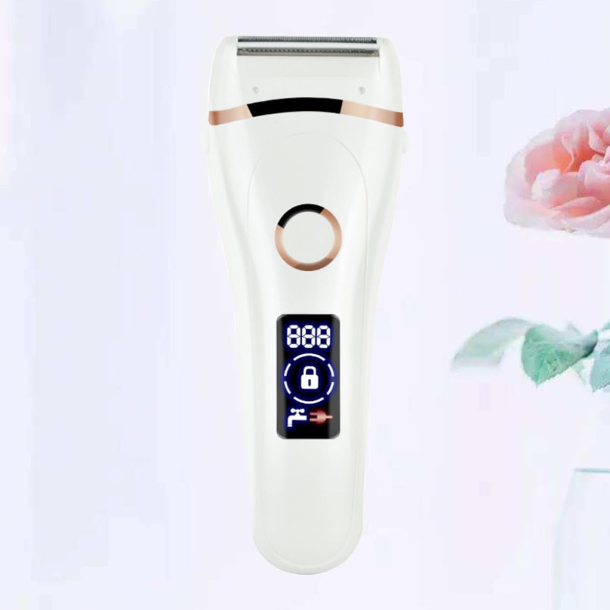 ibasenice Epilatore Elettrico Donna Batteria 600mah, Design Ergonomico in Abs Leggero per Rimozione dei Peli Viso e Corpo