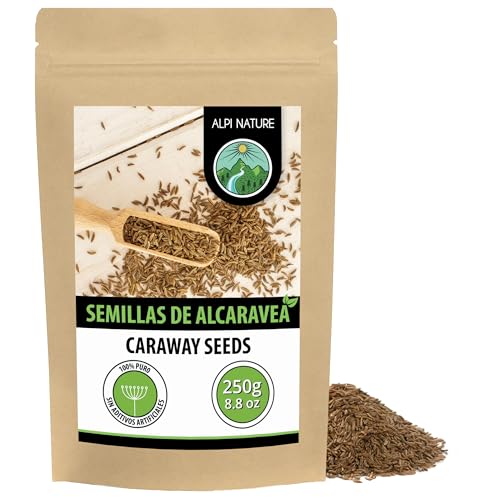 Alpi Nature Alcaravea Semillas 250g, Semillas de Alcaravea Enteras para Cocinar y Hornear