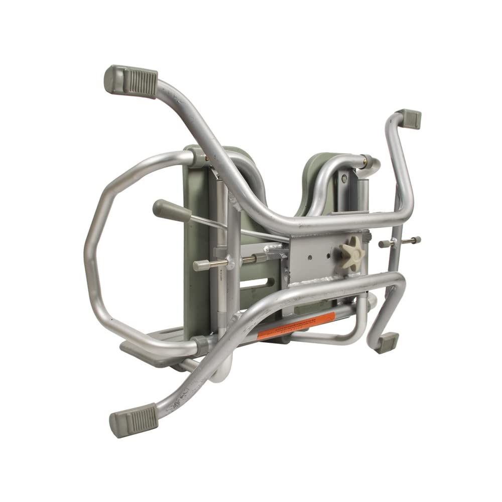 MOBILEX Drehbarer Badewannensitz mit weichem Sitz in Grau aus Aluminium