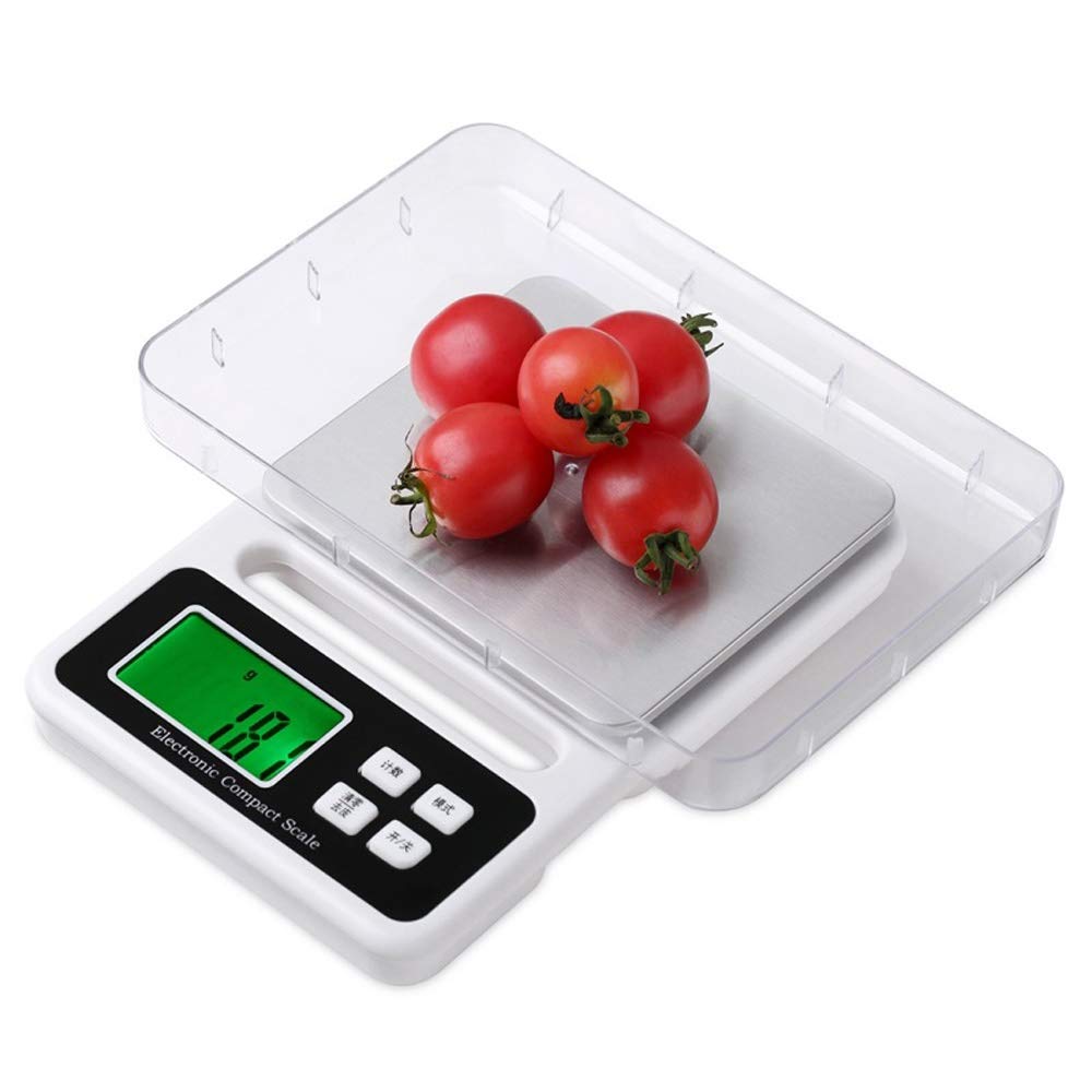 Cyfrowa waga kuchenna, 3 kg/0,1 g, precyzyjna waga elektroniczna, waga do żywności, waga tylna, waga do liczenia herbaty, owoców, kawy, tarowania i zerowania