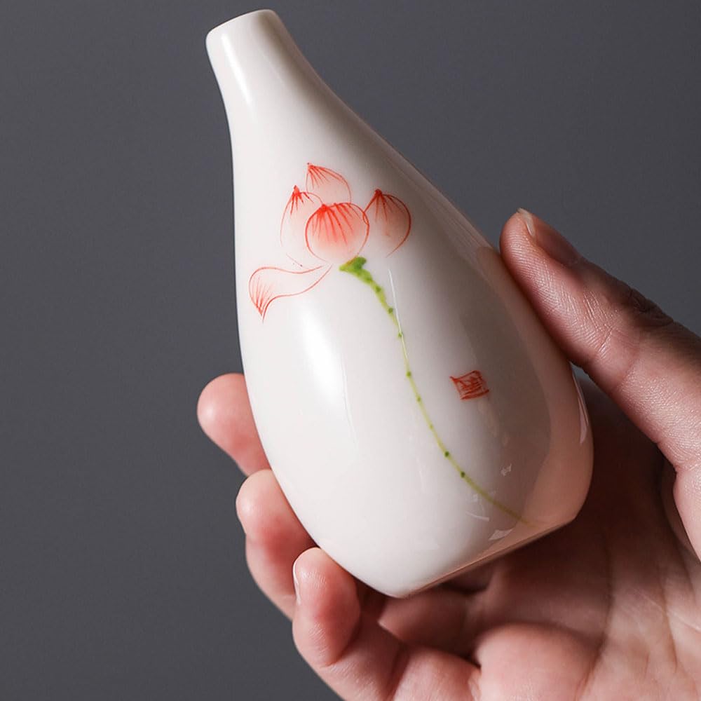 Ręcznie malowany kolorowy mały wazon ceramiczny, styl wiejski, do dekoracji domów wiejskich, salonu, stołu, kominka i dekoracji stołu przy wejściu(E)