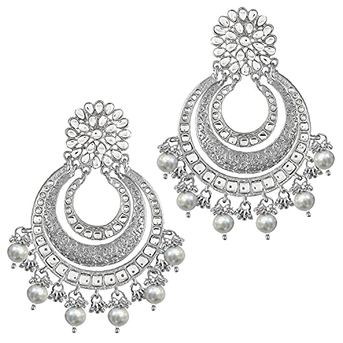 Image of Peora Traditional Indian Ethnic Earrings Jewellery Set Gift for Women Girls