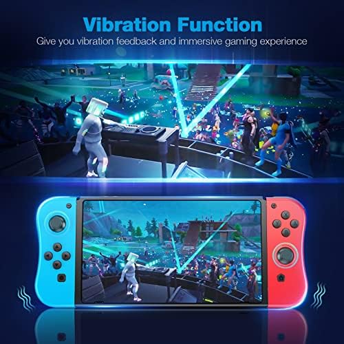 Powerextra Joy-Cons Controller Compatible for Nintendo Switch,Left Right Remote Replacement Switch Controller (Red and Blue)