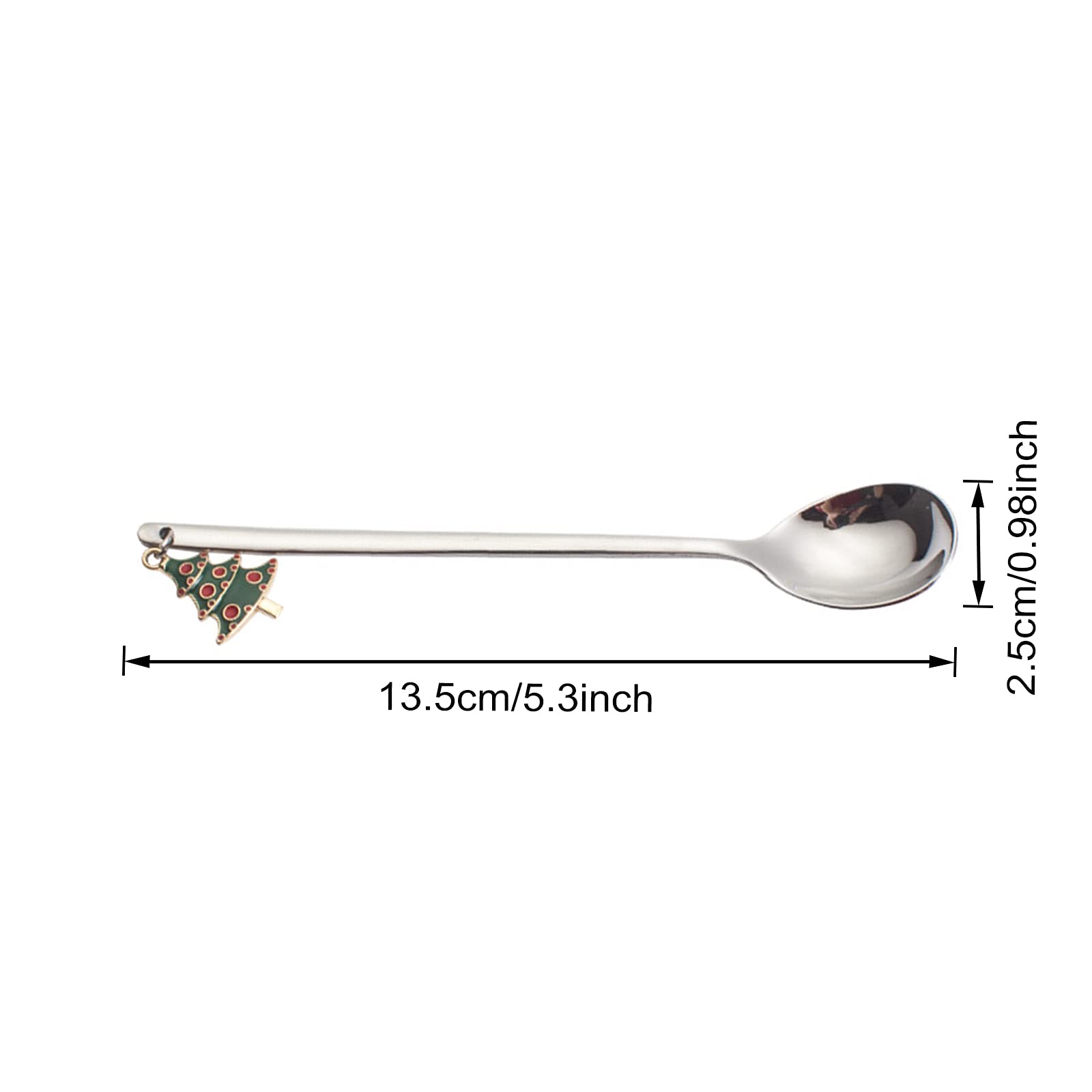 Set di 12 cucchiaini da caffè natalizi in acciaio inossidabile, ideali per caffè, tè, dessert e antipasti, decorazioni natalizie. Ottimo regalo di Natale