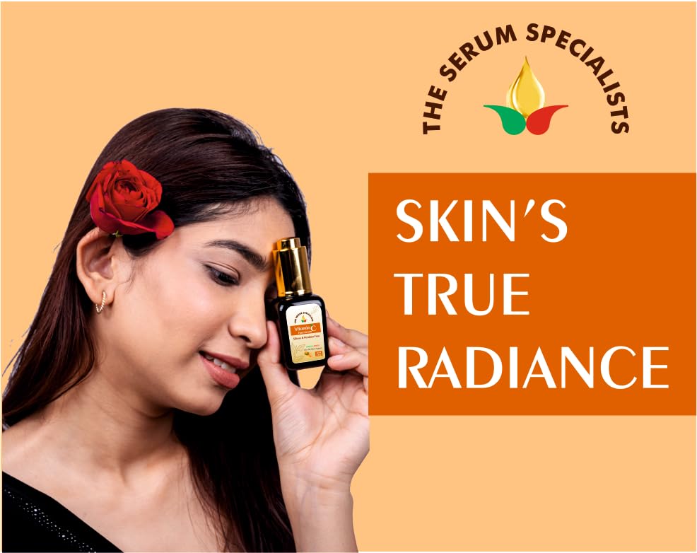 Image of Vitamin C Face Serum For Glowing Skin | Helps In Dark Spots Reduction & Provides Moisturization | Glowing & Brightening Skin | 100% Vegan All Skin Types - 30ml
