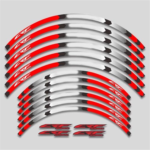GuyAna Tankschutz Motorrad Räder Aufkleber Streifen Felge Reifen Für H-ONDA Africa Twin Crf1000l CRF 1000L CRF1000 L Dekorative Decals Band Zubehör(Rosso)