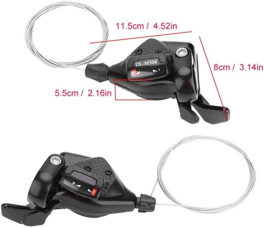 Speed Shifter, Triple 3X7/8/9 Left/Right Shifter Derailleur for 3 * 8 Speed - Bike Gear Shift System