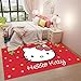 CXJC Tappeto Rosa della Decorazione della Sala da Principessa, Cuscino Antiscivolo/Antiscivolo/Antiscivolo indovato Morbido e Confortevole.personalità Creativa Ciao Kitty Stampa e Modello di tintu