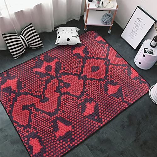 Tapis imprimé serpentine anti-glisse et facile à nettoyer - 5