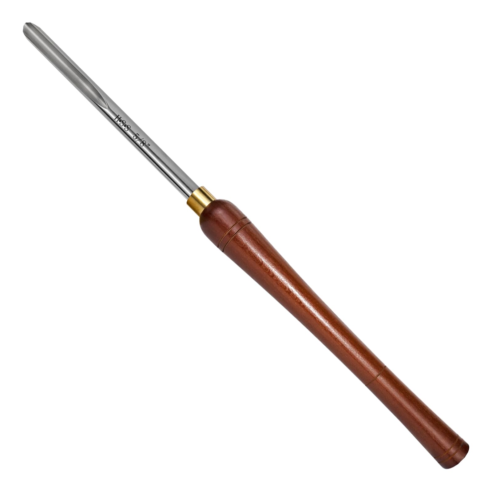 Gouge De Bol HSS Pour Tournage Sur Bois – 16 Mm | Longueur Totale 570 Mm | Poignée En Hêtre – Outil Tour à Bois