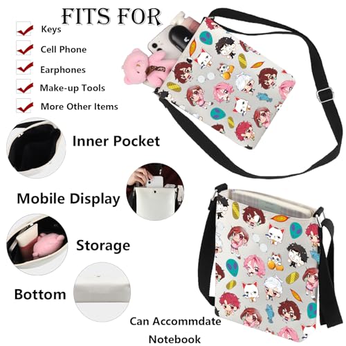 G2TUP Anime Crossbody Bag Momo & Okarun & Granny Gifts Kintama Gifts DDD Manga Shoulder Bag3