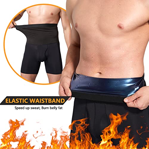 Sauna Short Pants for Men Sweat Sauna Suit Compression Leggings Tummy Control Shapewear High Waisted3