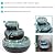 Sunnydaze Modern Textured Bowls 7-Inch Ceramic Indoor Tabletop Fountain - 3 Tiers - Electric Submersible Pump