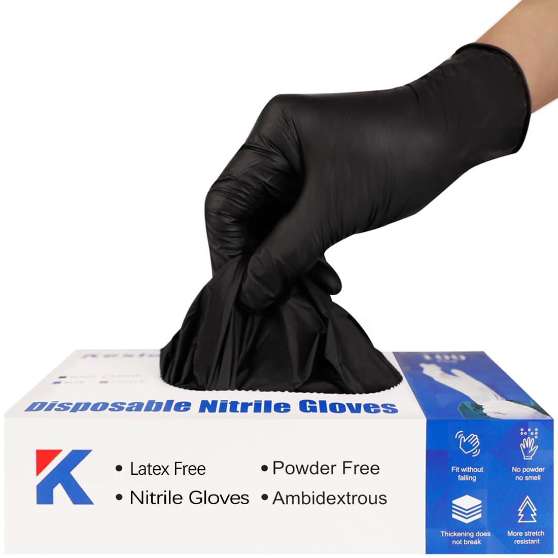 Cenyo Nitrile Disposable Gloves Pack of 100, Latex Free Safety Working Gloves for Food Handle or Industrial Use