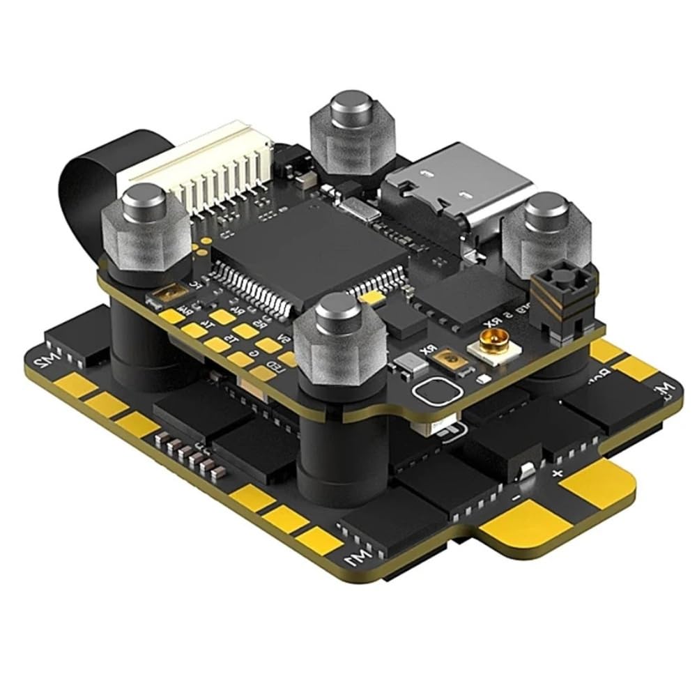 Borg 5S Stack Ricevitore ELRS 2.4GHz integrato 12V BEC 16MB Scatola nera con 60RS BL32 ESC 4-8S Lipo adatto for RC FPV Drone(Borg 5S RX Stack)