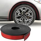 20FT Car Wheel Eyebrow Arch Trim, Fender Flares Protector, Rubber Wheel Eyebrow Anti-Collision Strip, Self-Adhesive Arch Trim Lips Strip Universal Fit for Car SUV Truck Fender Flare Edge Trim (3.8CM)