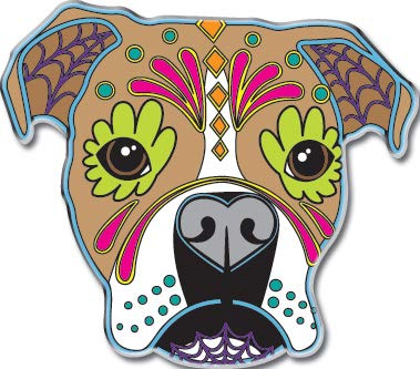 Licensed Originals Inc, Cali Exclusive Original Artwork, Pretty In Ink Boxer - Enamel Lapel Pin, 1.25"