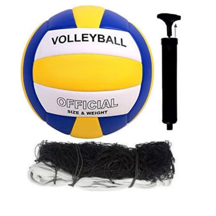 PRISAMX Volleyball For Men And Women Sports, Dura Soft & Waterproof With Net & Air Pump (Official Weight & Size)- (Pack Of 2), Yellow (B0CG9PD8L6) Amazon Price History, Amazon Price Tracker