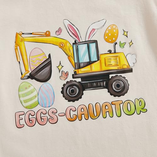 Toddler Boys Girls Easter T-Shirt Short Sleeve Bunny Outfits Kids Funny Rabbit Letters Graphic Cotton Tee Top4