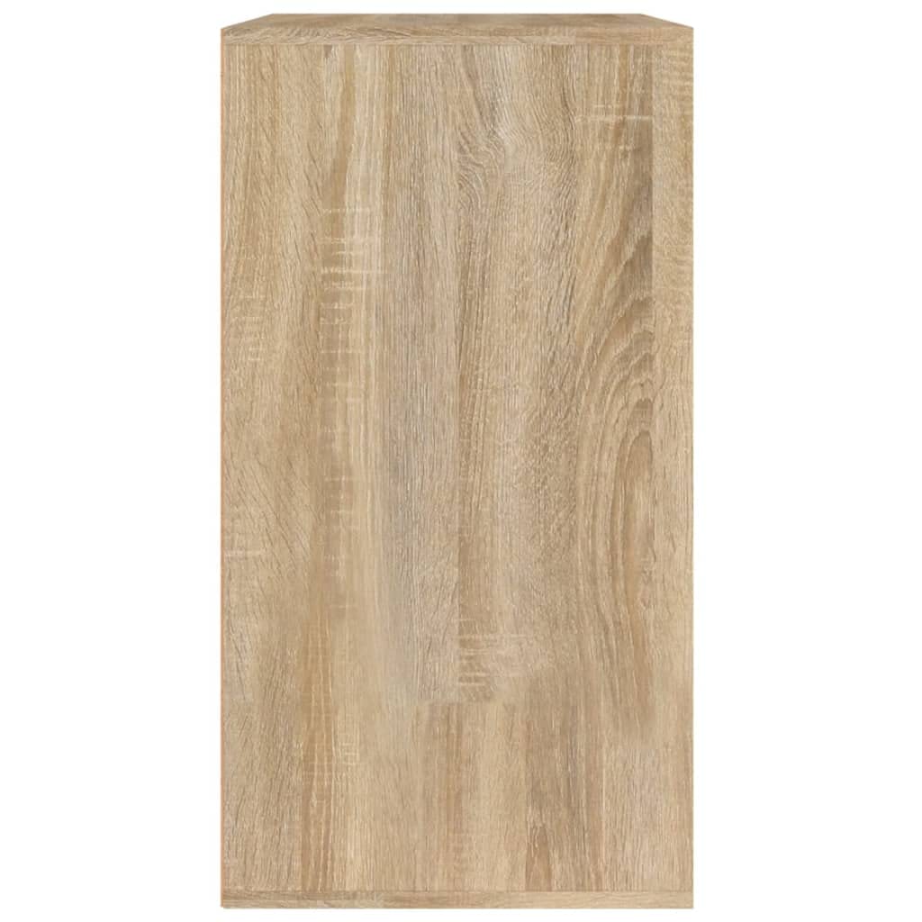Générique Kosmetikschrank, Sonoma-Eiche, 80 x 40 x 75 cm, aus Holz, Aufbewahrungsmöbel mit Schublade und Fächern für Make-up und Zubehör