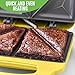 GreenLife Pro Electric Panini Press Grill and Sandwich Maker, Healthy Ceramic Nonstick Plates,Easy Indicator Light, PFAS-Free, Yellow