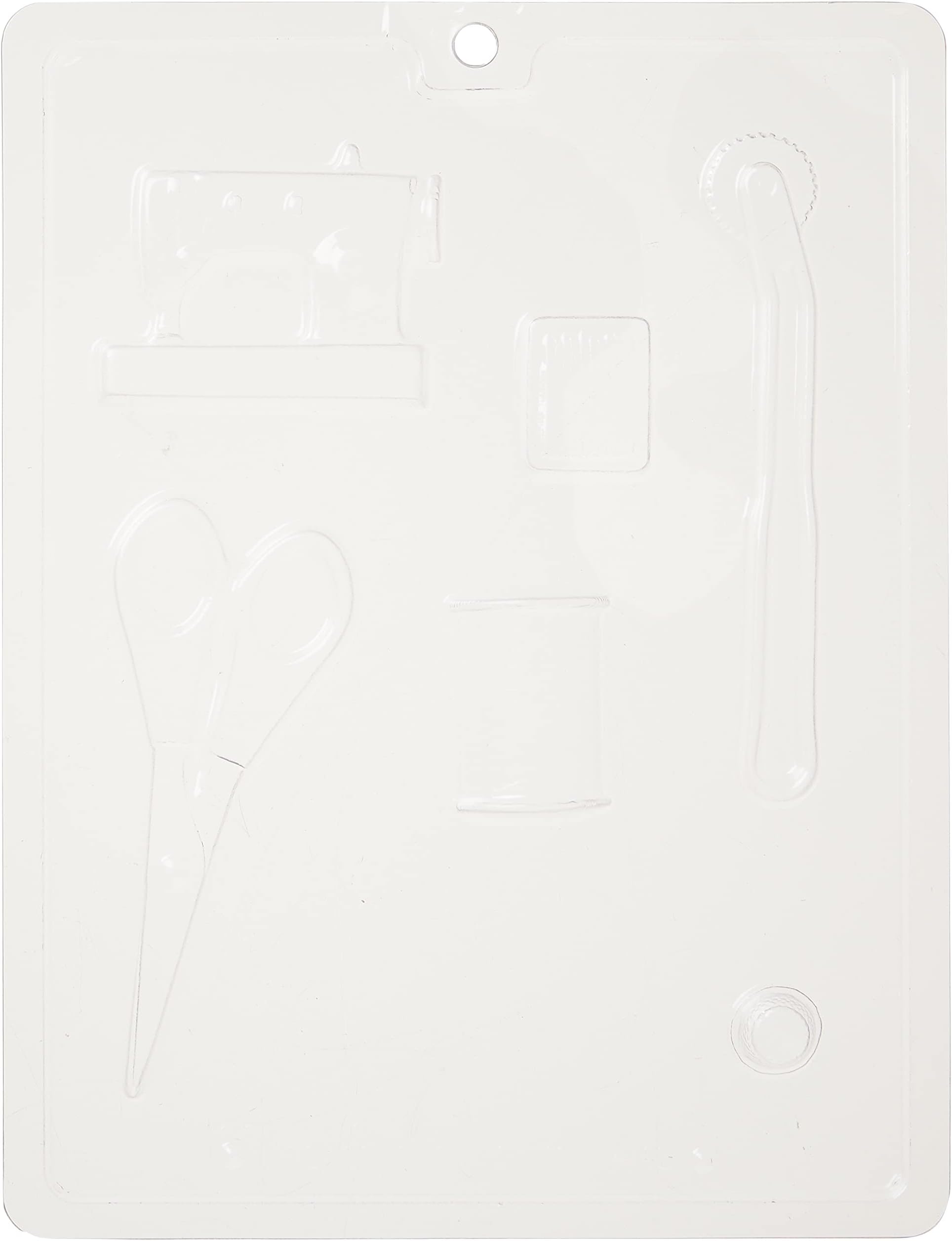 Cybrtrayd Life of the Party Sewing Machine Kit Thread, Ripper, Tracing Wheel Chocolate Candy Mold in Sealed Protective Poly Bag Imprinted with Copyrighted Cybrtrayd Molding Instructions