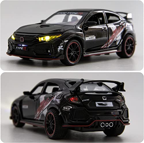 Image of Kids Toy car Playsets 1:32 Type R Diecast Metal Car for Kid Pull Back Metal Cars with 4 Openable Doors Light and Musical Sound (Multi)