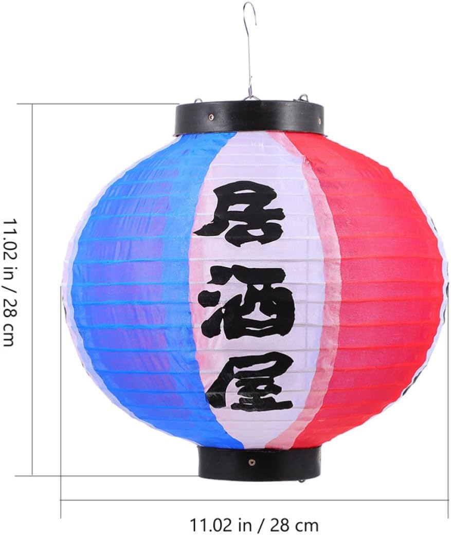 Alipis Hanging Lanterns with Easy Installation Japanese Style 2pcs Cloth Round Lanterns Enhancing Dining Atmosphere for Restaurant Decoration for Party Atmosphere and Outdoor Use