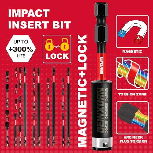 GEINXURN 45-Piece Impact Bit Set