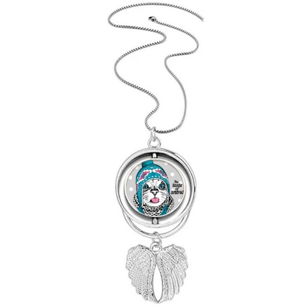 Collier chat ailes d'ange finition premium pendentif ciselé raffiné