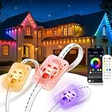 BSGlobal 200FT Permanent Outdoor Lights, 120 LED Smart RGB&IC Outdoor Eave Lights with App/Remote, 209 Scene Modes, IP67 Waterproof Outside Light for House Party Christmas Decor