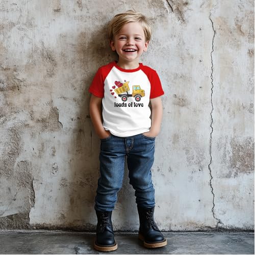 Toddler Boys Valentine's Shirt Retro Love Heart T-Shirts Kids Valentines Tees 2-10 Years3