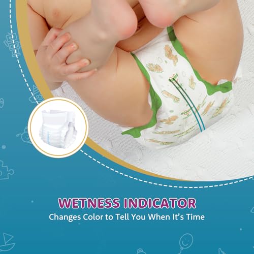 Image of Amazon Brand - Supples Premium Small Taped Diapers | Derma Tested, Extra Soft, High Absorbency with Wetness Indicator & Umbilical Cut Design, 12 Hrs Absorption | Small | 4-8 Kg | 64 Count