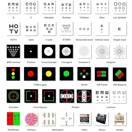 Graphique oculaire numérique LCD haute résolution pour détection d'optométrie