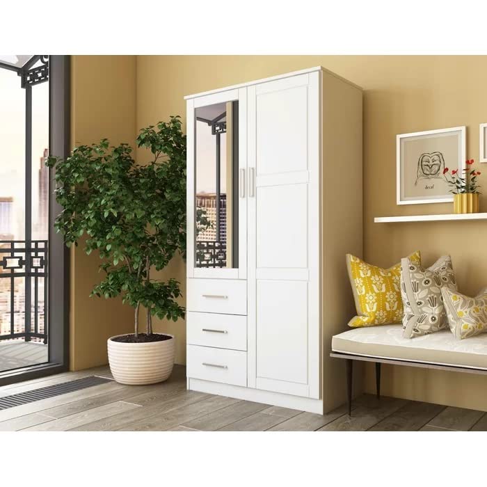 Vandana Interiors North Castle Modern White Small Armoire