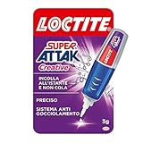 Loctite Super Attak Creative, Colla Resistente con Applicatore a Penna per Applicazioni Facili e Precise, Colla Gel Trasparente per Gomma, Metallo, Pelle, Ecc., 1X3G