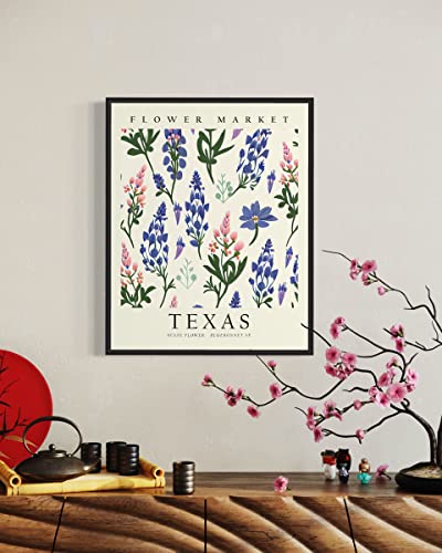 Texas Art Print, Texas Poster Wall Art Decor, Texas State Map Travel Poster, Home Office Wall Decoration, Bedroom, Living Room Artwork. (Texas A, 11X14 Inches (Unframed)) #TOP2
