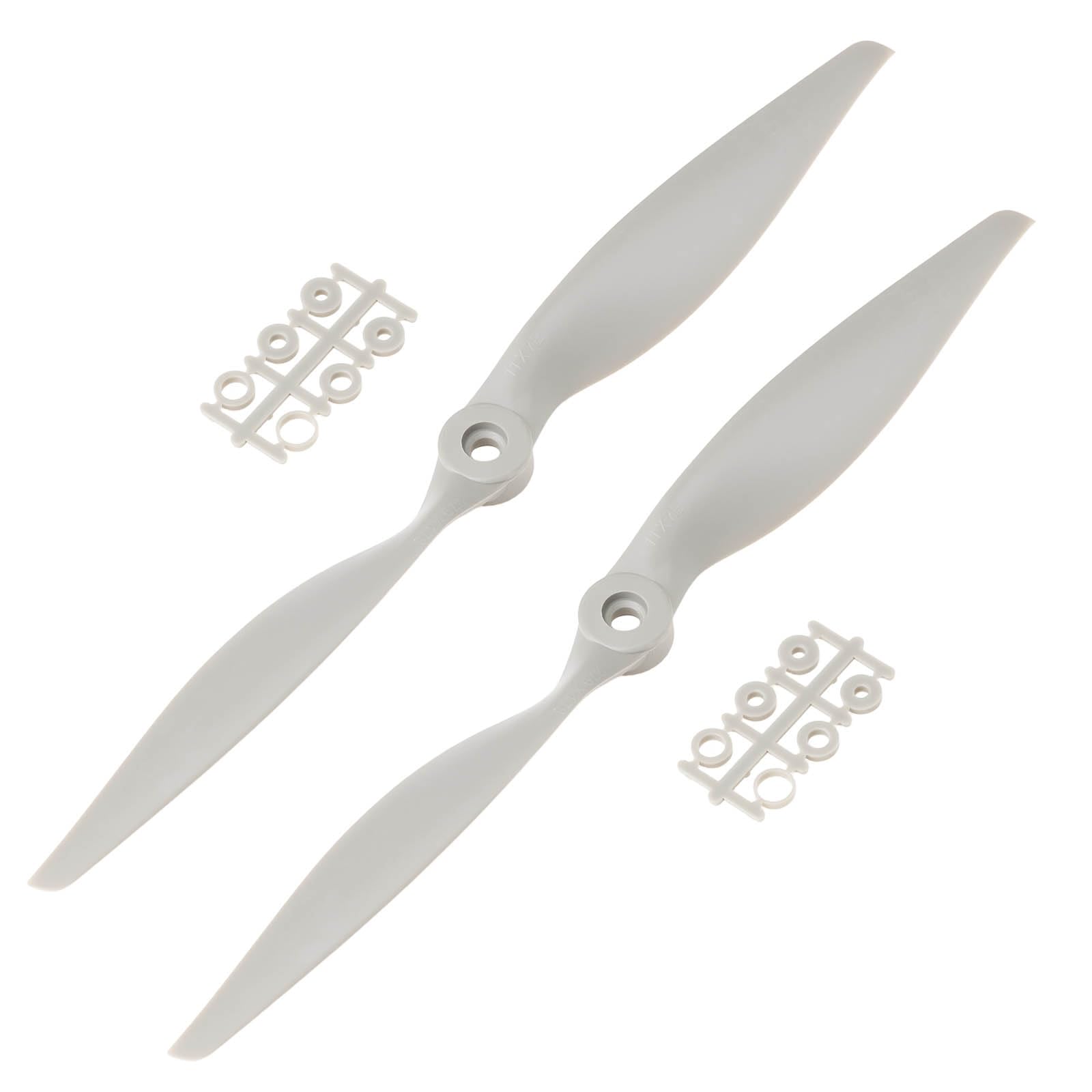 YINETTECH 2x RC Airplane Propellers 11x7 Inch 1170 Electric with Hub Adapters Compatible with 2814 to 3538 Motors
