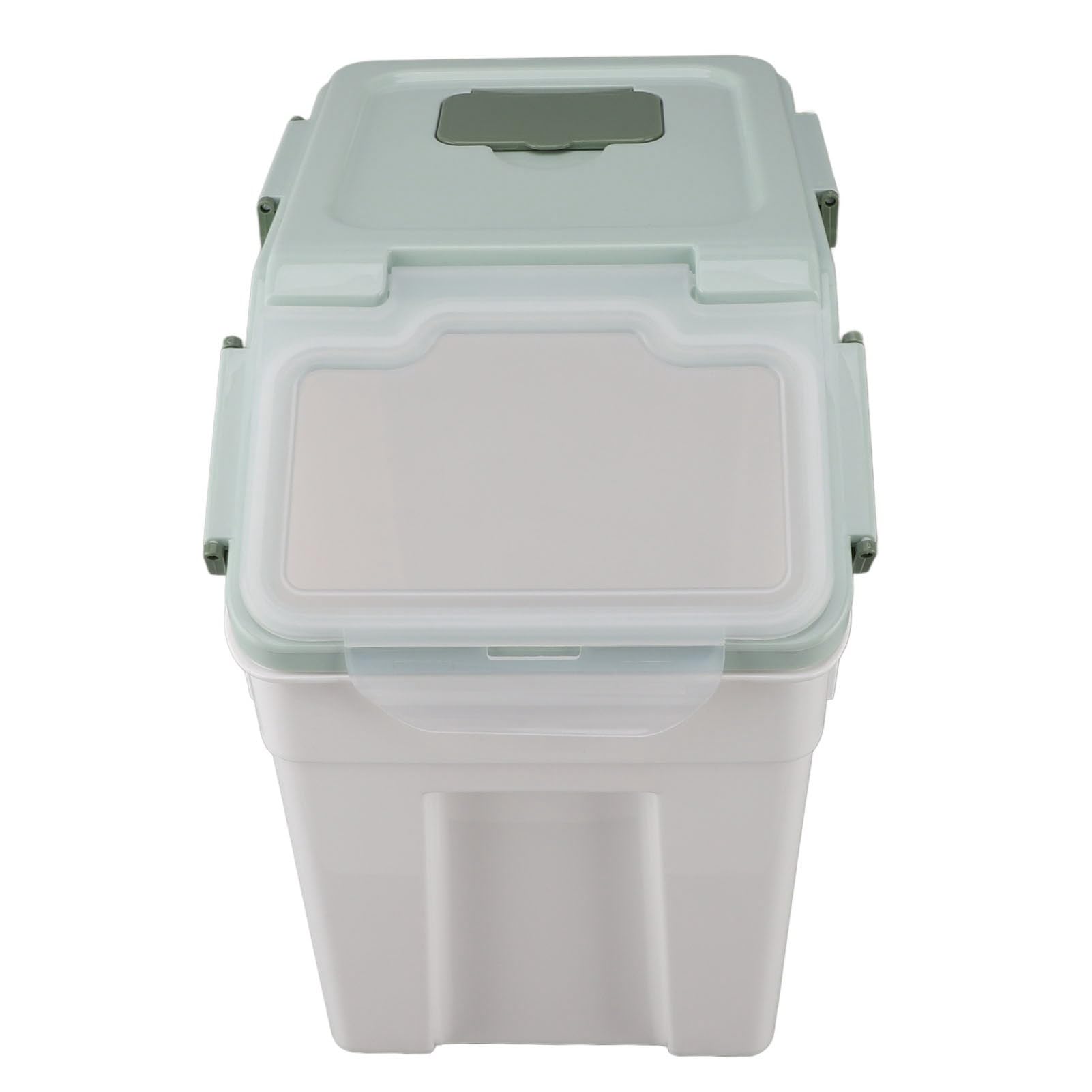 Contenitore per la Conservazione del Riso Ermetico, Verde Menta, 25 Litri, Organizer per Alimenti da, con Coperchio a Chiusura Facile, per Farina di Cereali, Cibo per Animali Domestici, (25