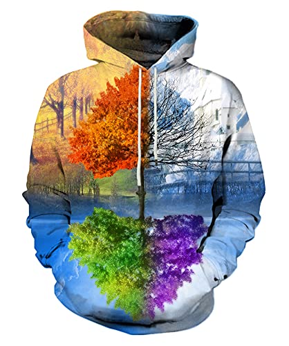 LAIDIPAS Hoodies for Men Women 3D Pullover Cool Hoodie Graphic Novelty Hooded Sweatshirts with Pocket
