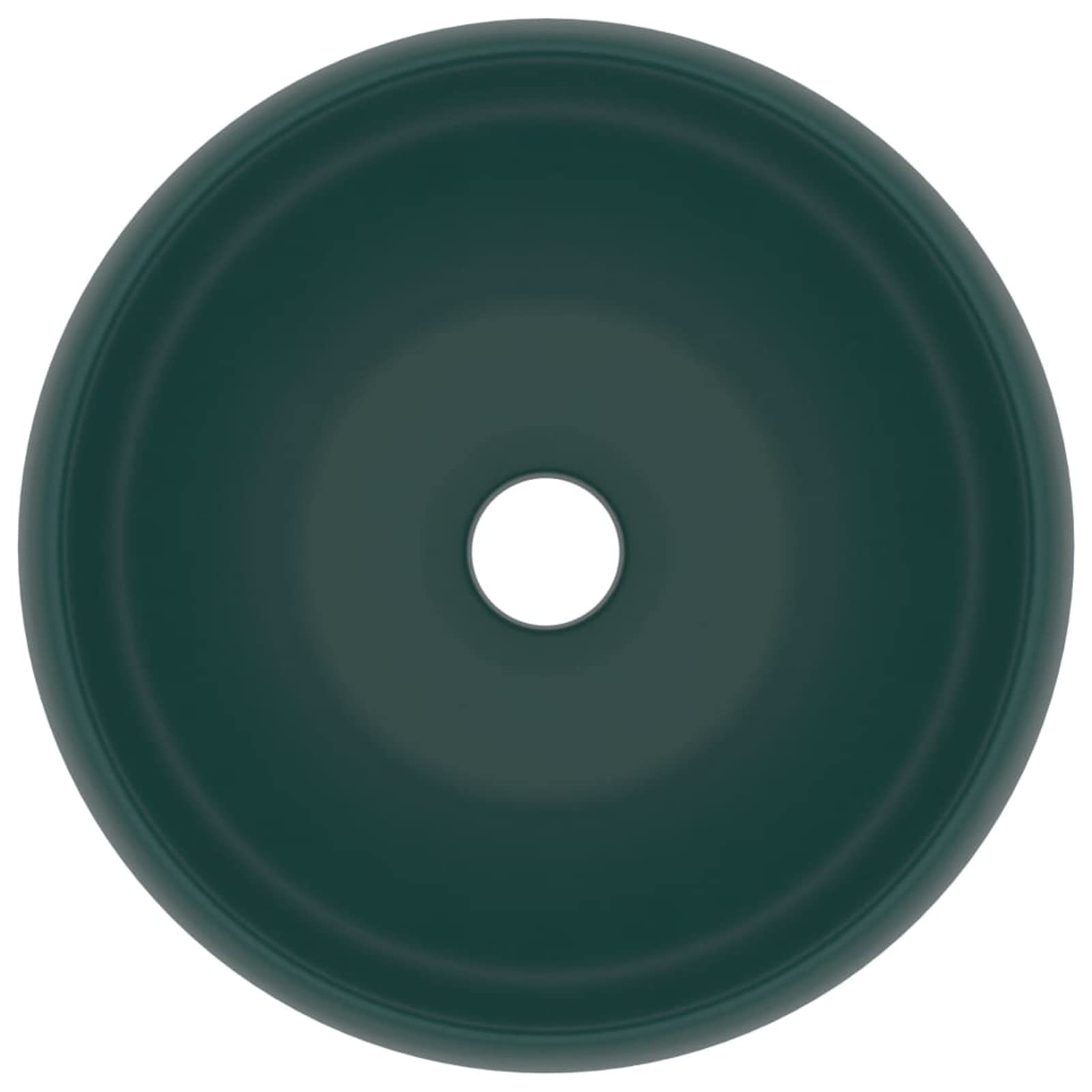 Homgoday Lavabo de lujo redondo de cerámica mate verde oscuro de 40 x 15 cm, fregadero de encimera para lavabo, lavabo para lavabo, lavabo de baño para guardarropa pequeño, accesorios tipo 1