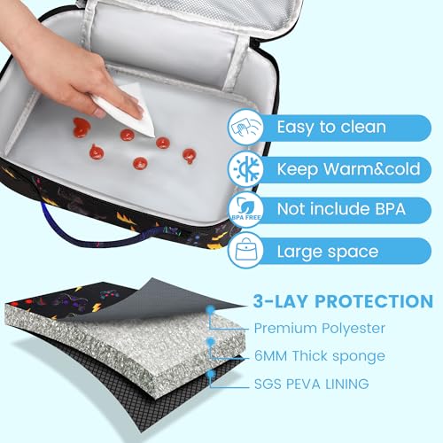 Rlgpbon Kids Lunch Bag,Insulated Lunch Box For Girls Boys,Lunch Bag Toddler Teen,School Daycare Cute Travel Bags thumb #3